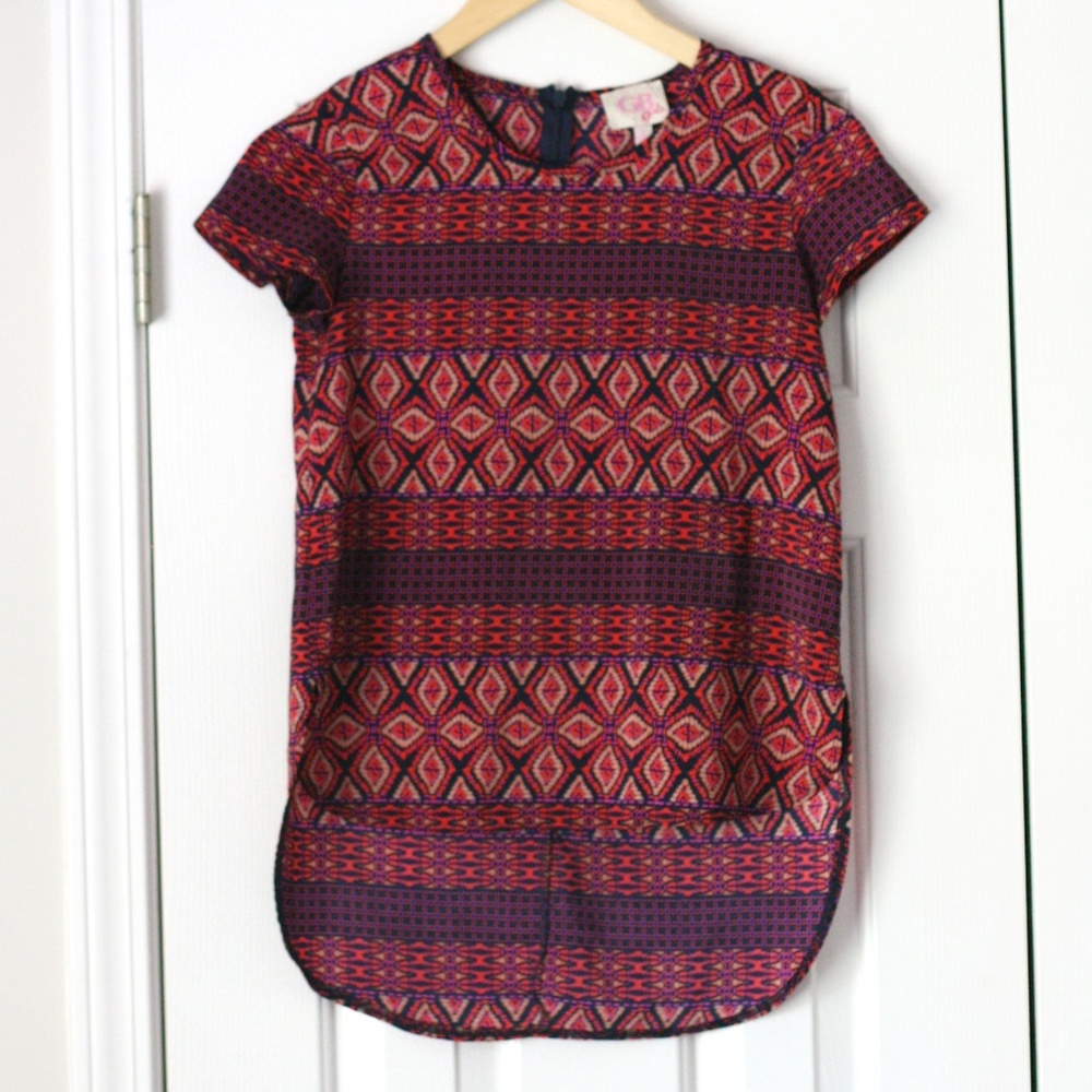 GIRLS Gianni Bini high low top short sleeves